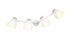 Nowoczesny plafon lampa sufitowa 4-płomienna biała regulowana klasyczna uniwersalna metalowa drewniany dekor VALENTIN R81924031 Rl
